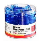 得力9505 29mm彩色透明塑料票据夹（1筒）