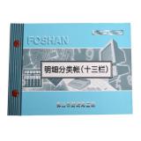 佛山统一100页十三栏明细分类帐帐本（1本）