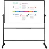 得力7883 900*1500mm H型架磁性双面白板（1套）